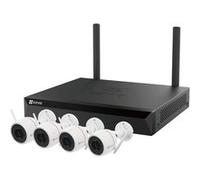 Pack de 4 caméras de surveillance Ezviz H3C 2K+ Blanc + Solution de stockage NVR sans fil X5S Noir Blanc H