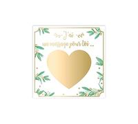 Pack de 4 Cartes à gratter Annonce Témoin de Mariage