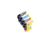 SWITCH - Pack de 4 - noir, jaune, cyan, magenta - compatible - en vrac - remanufacturé - cartouche d'encre (alternative pour : Brother LC1100BK, Brother LC980) - pour Brother DCP-145, 163, 165, 195, 3