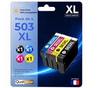 Pack de 4 Cartouches Compatible pour Epson 503XL Noir & Couleurs v