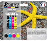 Pack de 4 Cartouches Compatible pour Epson 603XL Noir & Couleurs