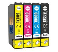 Pack de 4 Cartouches compatible pour Epson 603XL Noir et Couleurs Qualitoner
