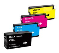 Pack de 4 Cartouches Compatibles HP 950-951 XL pour Imprimantes Office Jet Pro 251DW, 276DW, 8100, 8600, 8610, 8615, 8616, 8620, 8625, 8630, 8640, 8660