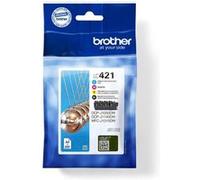 Pack de 4 Cartouches d'encre LC421VAL - BROTHER - Noir, Cyan, Magenta et Jaune capacité standard de 200 pages - Pour DCP-J1050D