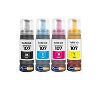Pack de 4 Cartouches d'encre Générique compatible Epson EcoTank ET-18100 Référence 107 C13T09B140 C13T09B240 C13T09B340 C13T09B440 Multicolore 3600