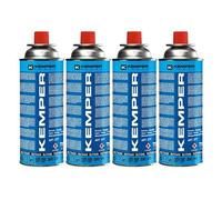 KEMPER - Cartouche gaz 220g butane Pack de 4 Bouteilles de gaz UN2037 Bonbonne pour appareils à gaz