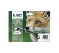 Epson T1285 Multipack (Renard) - Pack de 4 cartouches d'encre - noir, jaune, cyan, magenta (T1281, T1282, T1283, T1284)