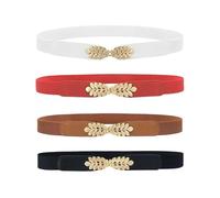 Pack de 4 Ceintures Élégantes Élastiques de Mode Pour Femmes - Accessoires Vestimentaires et Décoration