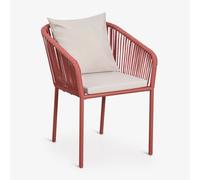 Pack De 4 Chaises De Jardin Avec Accoudoirs En Corde Tressée Arhiza Classic Terracota Multicolore