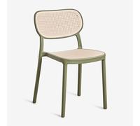Pack De 4 Chaises De Jardin Empilables En Polypropylène Omara Vert Olive Intense