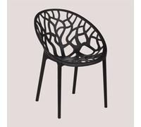 Pack De 4 Chaises De Jardin Empilables Ores Noir De Carbone