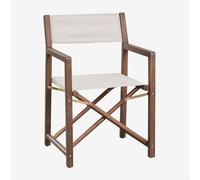 Pack De 4 Chaises De Réalisateur Pliantes De Jardin En Bois D'acacia Rondonia Beige Clair