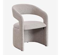 Pack De 4 Chaises De Salle À Manger Avec Accoudoirs Recouvertes De Tissu Bouclé Jules