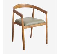 Pack de 4 chaises de salle à manger en cuir Visby Vert Bambou