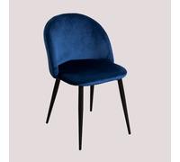 Pack de 4 chaises de salle à manger en velours Kana Noir