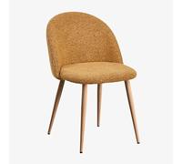 Pack de 4 chaises de salle à manger Kana Deluxe en tissu bou ois Naturel