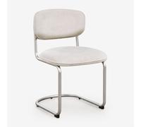 Pack de 4 chaises de salle à manger rembourrées en tissu et fer Vasiris