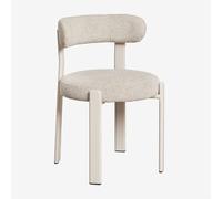 Pack de 4 chaises de salle à manger rembourrées et en fer Jolie Blanc Gardenia