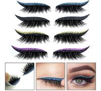 pack de 4 cils auto-adhésifs, cils magnétiques avec eye-liner, cils magnétiques 4 couleurs - SPICELASH