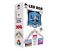 Pack de 4 Connecteurs d’angles 90 degrés Geek Monkeys Spécial Ruban Led Blanc Blanc