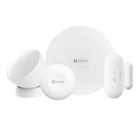 EZVIZ B1 Kit Système de Sécurité Domestique Wi-fi avec Détecteur PIR T1C, Détecteur d’Ouverture/Fermeture T2C, Bouton Intelligent T3C et A3 Passerelle Domestique