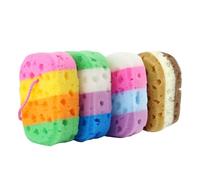 Pack De 4 Éponges De Bain, Éponges Exfoliantes, Produits De Bain, Éponges Corps, Éponges De Douche Douces, Accessoires De Salle De Bain