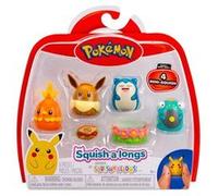 Pack de 4 figurines Squish-a-long Pokémon Style 1 Multicolore