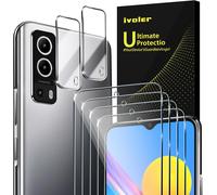 Pack De 4 Film De Protection D¿Écran En Verre Trempé Pour Vivo Y52 5g / Vivo Y72 5g, Avec 2 Pièces Caméra Arrière Protecteur, Ultra Résistant Dureté 9h Glass, Anti Rayures, Sans Bulles