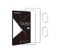 NOVAGO compatible avec Realme C67 4G - Pack de 4 films en verre trempé résistant anti choc et anti explosion, deux verres pour écran et deux verres pour objectif