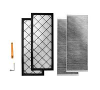 Pack de 4 Filtres d'Habitacle HEPA + Charbon Actif compatible avec Tesla Model Y (2020-2026) & Juniper, Filtres Habitacle au Charbon Actif 5 Couches