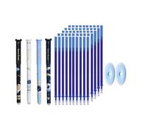 Pack De 4 Gel Stylo 0 5 Mm D'aiguille Gel Effacable Avec Des Recharges Et Gâchis Pour Les Étudiants Adultes Notant L'outil D'écriture Créative De Journalisation