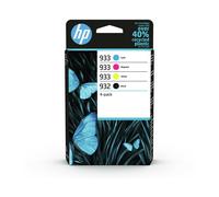 PACK DE 4 HP 1x 932 NOIR + 3x 933 CYAN MAGENTA JAUNE / bleu rouge noire 6zc71ae