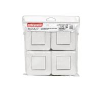 Pack de 4 interrupteurs complets avec plaque LEGRAND Mosaic 10A blanc