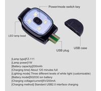 Pack De 4 Lampes À Pince Led: Lampe Frontale, Lampe Frontale Led, Rechargeable Par Usb,Lampe De Nuit À Pince,Petite Lampe Frontale Led, Équipement De Course,Lampe De Sécurité Avec 3 Modes D'éclairage