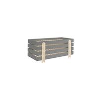 Pack de 4 lits empilables pin massif gris et bois clair Ridulo 90x200 cm