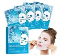 Pack de 4,Masque au collagène pur pour le visage,Hydratant, Moisturizing, Deep Cleansing Pores, Nourishing, Anti-aging,Set de masque en feuille pour tous les types de peaux Masques pour le visage
