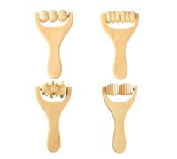 Pack De 4 Masseurs À Main, Masseur Manuel, Masseur En Bois, Masseur À Rouleaux, Adapté À La Taille, Aux Jambes, Au Cou