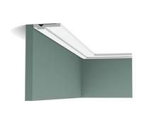 Pack de 4 mètres Corniche plate qui sert principalement de bordure CX161 - L200 x H1,3 x L6,9 cm - ORAC DECOR