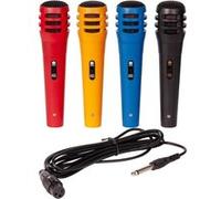 Pack de 4 microphone de couleur avec cordon XLR/Jack 6.35mm G