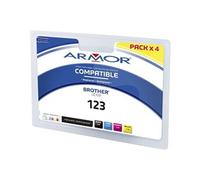 - Pack de 4 - noir, jaune, cyan, magenta - compatible - cartouche d'encre - pour Brother DCP-J100, J105, J132, J552, J752, MFC-J470, J4710, J650,