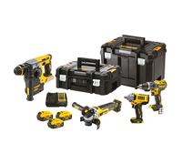 Pack de 4 outils électroportatifs sans fil brushless DeWalt DCK428P3T 18V Li-ion XR 3 x 5Ah