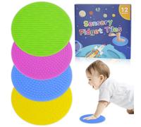 Pack de 4 Pads Sensoriels Fidget - Jouets Tactiles en Silicone Apaisant TDAH/Anxiété, Réduction Stress Adultes & Enfants, Bureau/Classe/Soutien/Espaces Calme