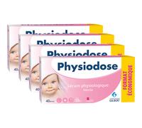 Pack De 4 Physiodose Sérum Physiologique Unidoses 40x5ml