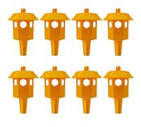 Pack de 4 Piège Frelon Asiatique Pièges à Frelons Extérieur Sélectif - Compatible Bouteille Standard + Recette d’Appât Offerte (Jaune, 8 PCS)