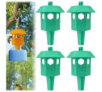 Pack de 4 Piege Frelon Asiatique, Pièges à Frelons Extérieur Selectif, Ensemble de Pièges à Guêpes- Compatible Bouteille Standard