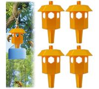 Pack de 4 Piege Frelon Asiatique, Pièges à Frelons Extérieur Selectif, Ensemble de Pièges à Guêpes- Compatible Bouteille Standard