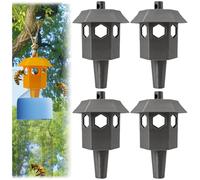 Pack de 4 Piege Frelon Asiatique, Pièges à Frelons Extérieur Selectif, Ensemble de Pièges à Guêpes- Compatible Bouteille Standard