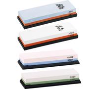 Pack de 4 pierres à aiguiser - Grain 240 à 8000 - Avec 2 accessoires Tokio Kitchenware