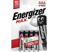 Pack de 4 piles Alcaline LR03-AAA 1,5V Max Energizer