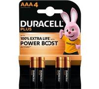 Pack de 4 piles alcalines Duracell Plus MN2400 AAA 1,5 V Noir et Orange Noir et Orange C